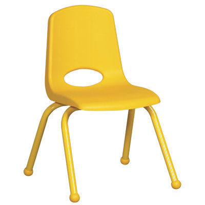 ECR4kids 12" Plastic Stack Chair with Matching Painted Legs