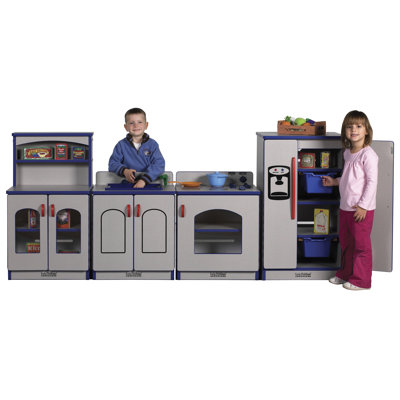ECR4kids Four Piece Laminate Kitchen Playset