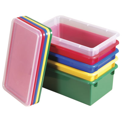 ECR4kids Stack and Store Bins with Lids (Set of 12 )