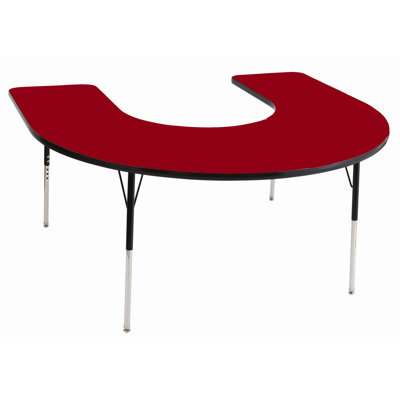 ECR4kids 60" x 66" Horseshoe Adjustable Activity Table