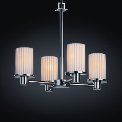 Justice Design Group Rondo Limoges 4 Light Chandelier