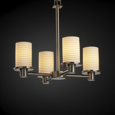 Justice Design Group Rondo Limoges 4 Light Chandelier