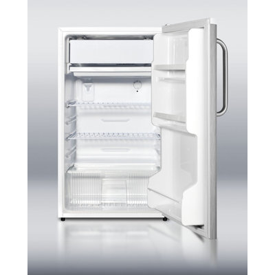 Summit Appliance Refrigerator Freezer with Crisper Cover Glass Type