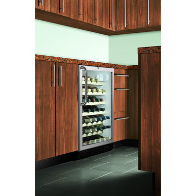 Summit Appliance Wine Cellar with Adjustable Thermostat in Black