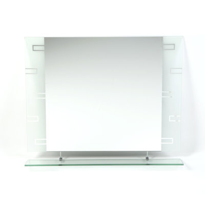 Decor Wonderland Frameless Aydin Wall Mirror and Shelf