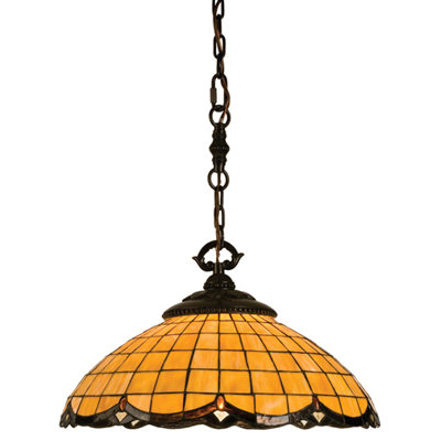 Victorian Art Glass Nouveau 1 Light Elan Pendant