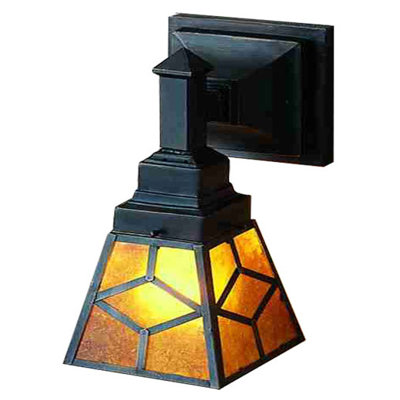Amber Mica Diamond Mission Wall Sconce