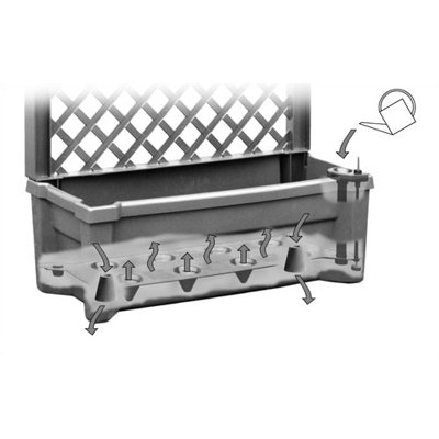 Exaco Calypso Square Planter with Trellis