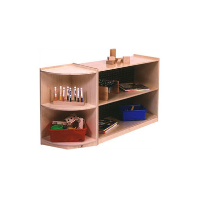 Steffy Wood Products Curved End Storage Unit