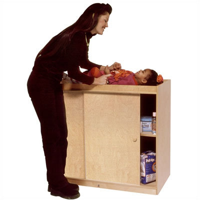 Steffy Wood Products Complete Changing Table with Plywood Doors