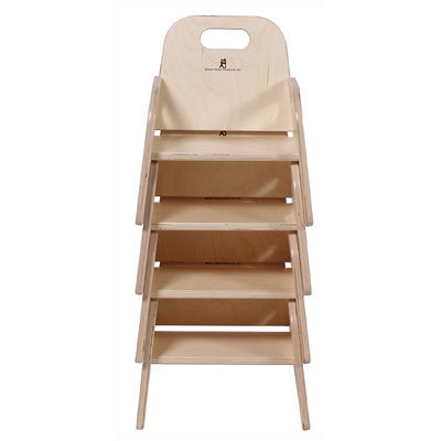 Steffy Wood Products 11" Wood Classroom Toddler Stackable Chair