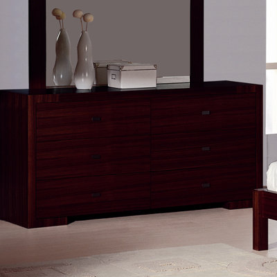 Alpha 6 Drawer Dresser by Beverly Hills Furniture -image
