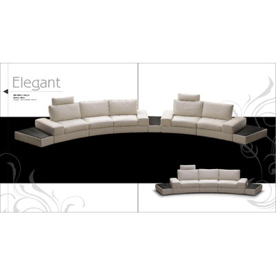 Hokku Designs Modi Leather Modular Sofa