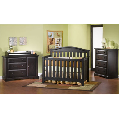 Child Craft Hawthorne Two Piece Lifetime Convertible Crib Set in Espresso Pine