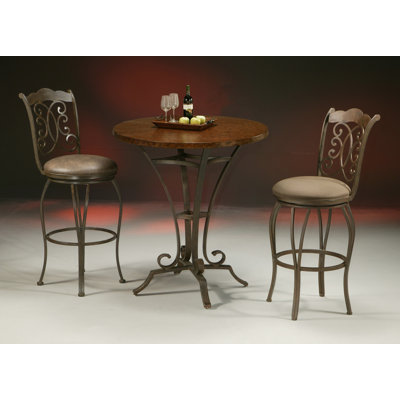 Pastel Furniture Athena 40" Copperstone Pub Table Set