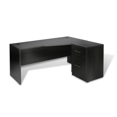 Jesper Office Pro X - L-Shaped Executive Desk with Filing Cabinet