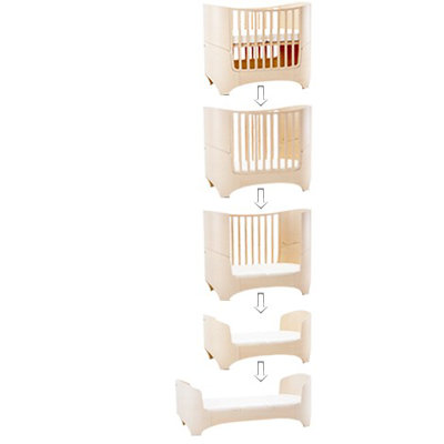 Leander Crib in Walnut with Mattress