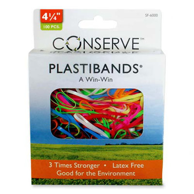 Baumgartens PlastiBands, Size 2-1/8", 200/BX, Assorted Colors