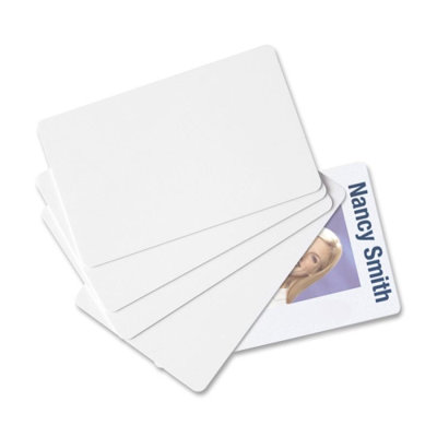 Baumgartens PVC ID Card, CR80 Size, 30 mil Thick, 2-1/8"x3-3/8", 100 per Pack, White