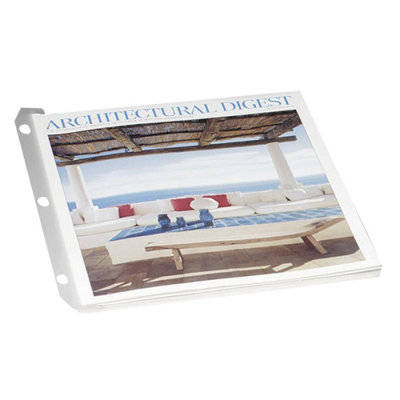 Baumgartens 3 Ring Catalog/Magazine Organizer, 9-1/2"x11-1/2", 12 per Pack, Clear