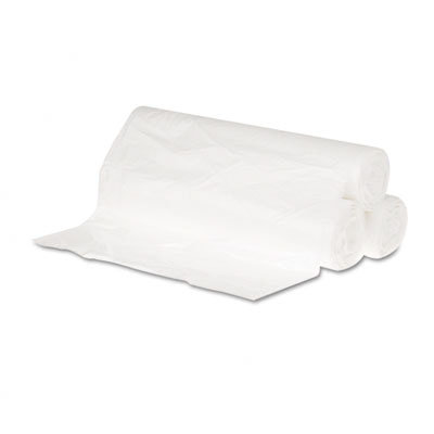 Whitehall Hi-Density Can Liners, 24 x 23, 6 mic, Clear, 20 Rolls of 50 Bags, 1000/Carton