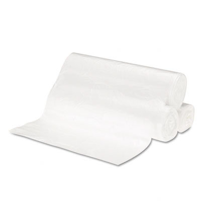 Whitehall Hi-Density Can Liners, 24 x 23, 6 mic, Clear, 20 Rolls of 50 Bags, 1000/Carton