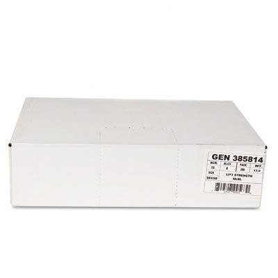 Whitehall Hi-Density Can Liners, 24 x 23, 6 mic, Clear, 20 Rolls of 50 Bags, 1000/Carton