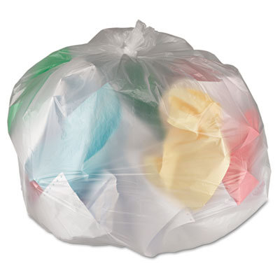 Whitehall Hi-Density Can Liners, 24 x 23, 6 mic, Clear, 20 Rolls of 50 Bags, 1000/Carton