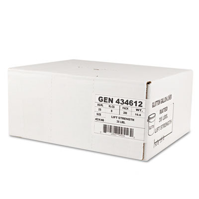 Whitehall Hi-Density Can Liners, 24 x 23, 6 mic, Clear, 20 Rolls of 50 Bags, 1000/Carton