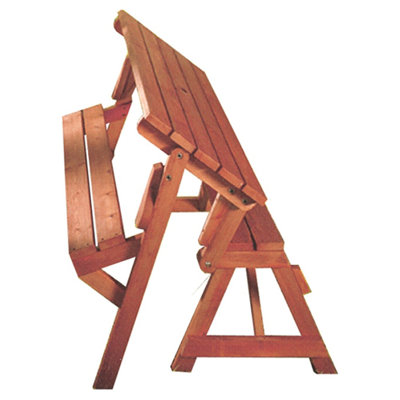 Atlantic Outdoor Convertible Wood Picnic Table and Garden Bench