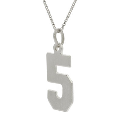 Skyline Silver Sterling Silver Number "5" Necklace