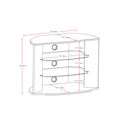 dCOR design Cali 35" TV Stand