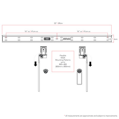 dCOR design Low Profile Wall Mount TV Bracket for 32" - 63" Screens
