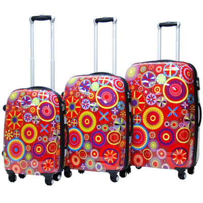 CalPak Carnival Expandable Hardsided 3 Piece Spinner Luggage Set