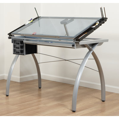 Studio Designs Futura Glass Drafting Table