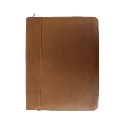 Piel Leather Entrepeneur Zippered Padfolio