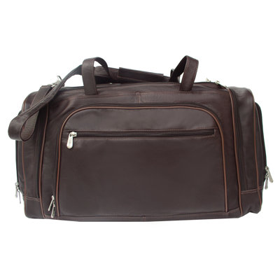Piel Leather 20" Leather Multi-Compartment Carry-On Duffel