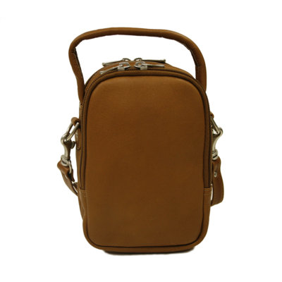 Piel Leather Video / Camera Bag in Saddle