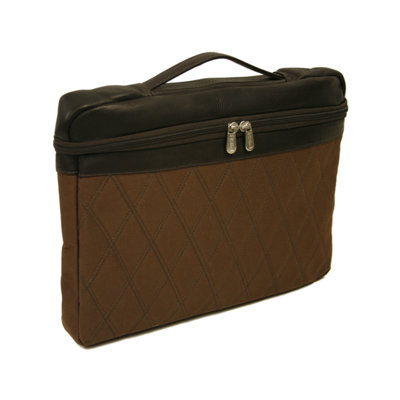 Piel Leather Entrepreneur 17" Top Handle Laptop Sleeve in Chocolate