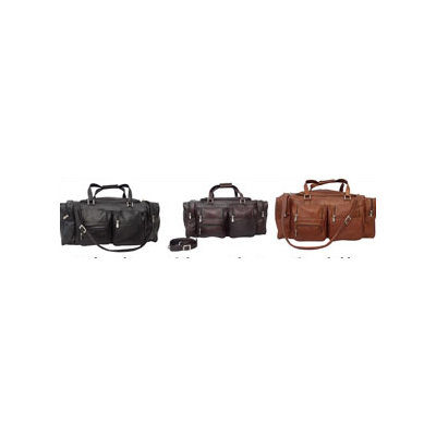 Piel Leather Traveler 24" Leather Travel Duffel with Pockets