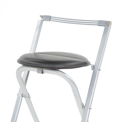 New Spec Inc Folding Stool-G29 Folding Barstool (Set of 2)
