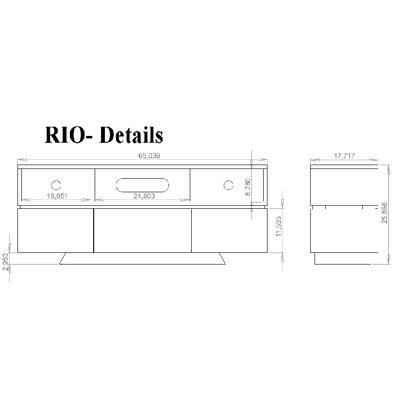 Furnitech 65" Rio TV Stand