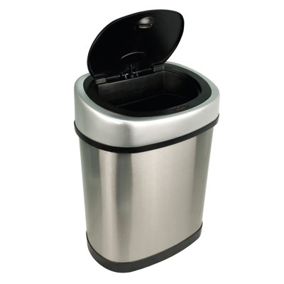 Nine Stars 3.1 Gallon Stainless Steel Motion Sensor Trash Can