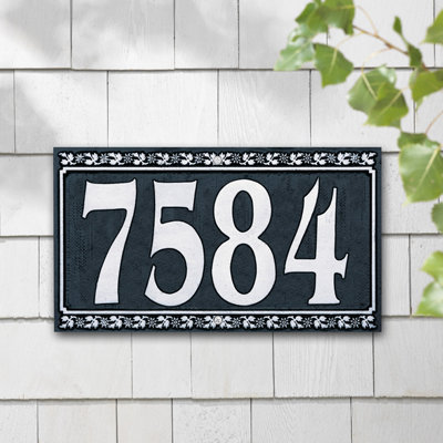 Whitehall Products Dresden Four Number Wall Plaque