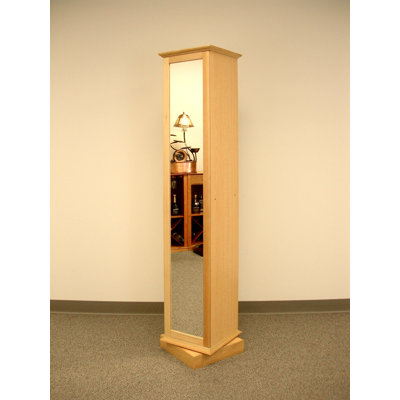 Proman Products Venetian Mirrored Rotating Shelf in Natural