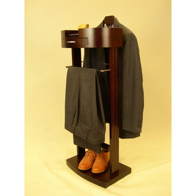 Proman Products Crescent Moon Valet in Dark Walnut