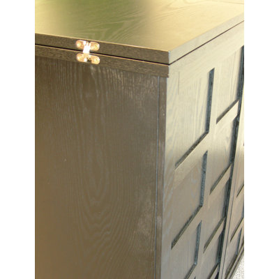 Proman Products Steamer Trunk Bar Cabinet in Ebony