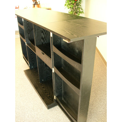 Proman Products Steamer Trunk Bar Cabinet in Ebony