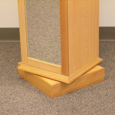 Proman Products Venetian Mirrored Rotating Shelf in Natural