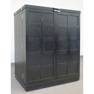 Proman Products Steamer Trunk Bar Cabinet in Ebony